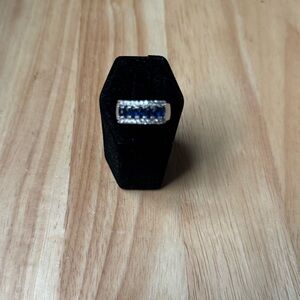 Elegant Silver and Blue Women's Ring size 9